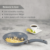 Wonderchef Granite Non-Stick Fry Pan | 26cm | Induction Bottom | Virgin Grade Aluminium | Grey