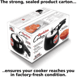 Hawkins Contura Hard Anodised Inner Lid Pressure Cooker | 3 L | Black | CB30