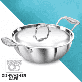 Hawkins Pro Deep-Fry Pan | Kadhai | Lid 2.5 L | Triply Induction Bottom |  Stainless Steel
