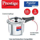Prestige Svachh Popular Pressure Cooker | 3L | Stainless Steel | 20172