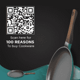 ‎Preethi Artistic Collection Die Cast Non Stick Tawa | 27 cm | 5 Star | Non Stick Effect Cook & Serve | Ocean Green