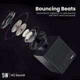 Portronics Bounce 2 Speaker | 5W | 5 Hours Playback | Type C Charging | Black