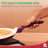 Wonderchef Bellagio Dosa Tawa | 28 cm | Non-Stick Ceramic Coating | Non-Toxic | Pure Aluminium | Purple