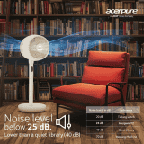 Acerpure Cozy F2 Air Circulator Pedestal Fan | Energy efficient & Whisper Quiet Large Room | Beige