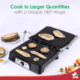 Wonderchef Sanjeev Kapoor Tandoor Professional Sandwich Maker | 2000 W | 3 in 1 Appliance | Black And Silver | WC SKT