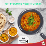 Wonderchef Taurus Hard Anodized Inner Lid Pressure Cooker | 3 L | Black
