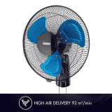 USHA Colossus Wall Fan | Rust Free Aluminium Blade | 400mm  | Blue