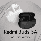 Redmi Buds 5A True Wireless Earbuds | ANC | AI Powered ENC | V5.4  | Black