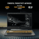 ASUS TUF A15 Gaming Laptop | AMD Ryzen 7 | 7435HS | 16GB | 512GB | 4GB RTX 3050 GPU | Graphite Black | FA566NCR HN054WS