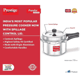 Prestige Popular Svachh Outer Lid Pressure Cooker  | 1.5 L | Aluminium | 10162