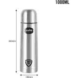 cello Lifestyle  Flask | 1000 ml | Thermal Jacket Stainless | Silver