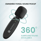 Portronics Dash 7 Omnidirectional Type C Wireless Microphone | Noise Cancellation | Lapel Wireless Mic for Video Recording | Supports Type C | Black | POR 2290