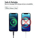 Salpido Crystal Dual Quick Charge 30W  USB C to Lightning Cable | 1M PD  Fast Charge | SDC 44 C L