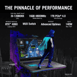 ASUS ROG Strix G16  | Intel Core i9 |  13th Gen | 16GB RAM | 1TB SSD | 16 Inch QHD Display | 8GB RTX 4060 Graphics | Grey | G614JV-N4141WS
