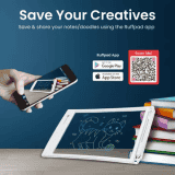 Portronics Ruffpad One | Multicolor LCD | 8.5 Inches Screen | Transparent LCD | White