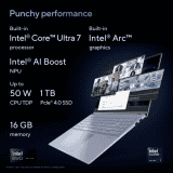 ASUS Vivobook S 16 OLED AI Powered Laptop Intel Evo Core Ultra 7 155H  | 16GB | 1TB | Intel Arc Grph | Mist Blue | S5606MA-MX751WS