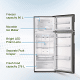 Godrej 472 L | 2 Star | Food Surface Disinfection with Nano Shield Technology Inverter Frost Free Double Door Refrigerator | RCI MT BK | Matte Black