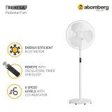 atomberg Renesa Swing Pedestal Fan | 400mm | Snow White | FG0212