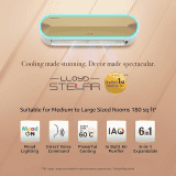 Lloyd Stellar 6 in 1 Convertible  | 1.5 Ton |  5 Star |  Split Inverter Mood Lighting | Door Open Alert |Smart 4-Way Swing | Direct Voice Command AC  Wi-fi Connect | White | GLS18V5FWGST