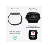 Apple Watch Series 10 | GPS | 42mm | S/M | Silver Aluminium with Denim Sport Band | Denim Strap | MWWA3HN/A