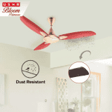 Usha Bloom Primrose Ceiling Fan | 1250 mm | 3 Blade Ceiling Fan | Sparkle Gold Cherry