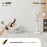 atomberg Renesa Swing Pedestal Fan | 400mm | Snow White | FG0212