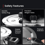 Prestige Svachh Triply  Pressure Cooker | 5 L |  Silver | 20703
