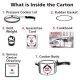 Hawkins Miss Mary Inner Lid Pressure Cooker | 1.5 L | Aluminium | Silver | MM15