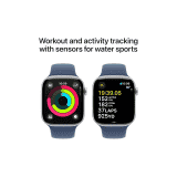 Apple Watch Series 10 | GPS | 42mm | S/M | Silver Aluminium with Denim Sport Band | Denim Strap | MWWA3HN/A