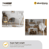 atomberg Renesa Swing Pedestal Fan | 400mm | Snow White | FG0212