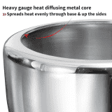 Hawkins Triply Stainless Steel  Pressure Cooker | 4.5 L |  Inner Lid Induction Bottom | HSST4
