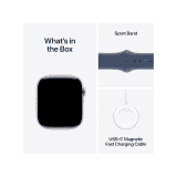 Apple Watch Series 10 | GPS | 42mm | S/M | Silver Aluminium with Denim Sport Band | Denim Strap | MWWA3HN/A