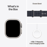 Apple Watch Ultra 2 | 49 mm | Natural Titanium | Navy Ocean Strap | MX4D3HN/A