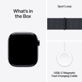 Apple Watch Series 10 | GPS | Cellular | 42 mm | Jet Black Aluminium with Ink Sport Loop | Ink Strap | MWX83HN/A