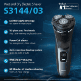 PHILIPS Shaver For Men | SkinProtect Technology | Deep Blue