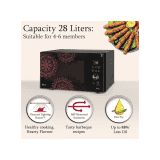 LG Charcoal Countertop Microwave Oven | 28 L | Scan to Cook Wi-Fi Enabled | Black | MJEN286VIW