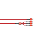 Salpido Braided 3 in 1 Data Cable | Red | SDC-39