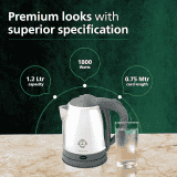Philips Electric Kettle | 1.2 L | Thicker Stainless Steel body for longer life | HD9363/02