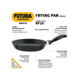 Hawkins Futura Nonstick Frying Fry Pan | 20 cm | Black | NF20