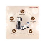 Morphy Richards Relish Mixer Grinder | 750W | 4 Jars | Black and Blue