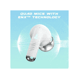 boAt Immortal 101 TWS Earbuds | 30 HRS Playtime Blazing LEDs | White Sabre