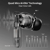 boAt Airdopes 800 | Dolby Audio | 4 Mics AI ENx Tech Titanium Drivers | Interstellar Black