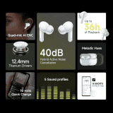 Redmi Buds 5C | Up to 40Db Hybrid Noise Cancellation | Bass White