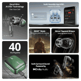 boAt Airdopes 800 | Dolby Audio | 4 Mics AI ENx Tech Titanium Drivers | Interstellar Black