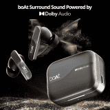 boAt Airdopes 800 | Dolby Audio | 4 Mics AI ENx Tech Titanium Drivers | Interstellar Black