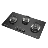 Pureflames Sera 90 Hob | Concealed SS Dip Tray | Black