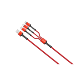 Salpido Braided 3 in 1 Data Cable | Red | SDC-39