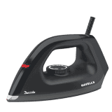 Havells Dry Iron Dazzle | 1100W | Press German Technology Non Sick Coated Sole Plate | Black