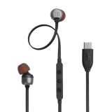 JBL Tune 310C Wired In Ear Earphones |  Hi-Res Audio with Digital-to-Analog Converter | 3 Button EQ | Black | JBLT310CBLK