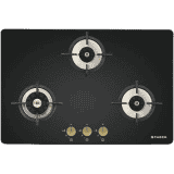 Faber MAXUS HT783 CRS BR CI AI Glass Top Automatic Hob | 3 Burner
